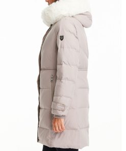 Vince Camuto Women's Faux-Fur-Collar Hooded Puffer Coat -CeCe cloth-shop 22337319 fpx