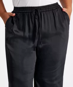 Bar III Plus Size Washed Satin Pull-On Wide-Leg Pants, Created For Macy's 4 Bar III Plus Size Washed Satin Pull-On Wide-Leg Pants, Created For Macy's -CeCe cloth-shop 22337718 fpx