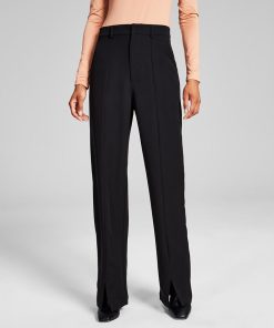 And Now This Women's High-Rise Split-Leg Straight Trousers