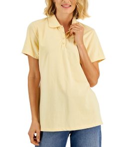 Karen Scott Cotton Short Sleeve Polo Shirt, Created For Macy's