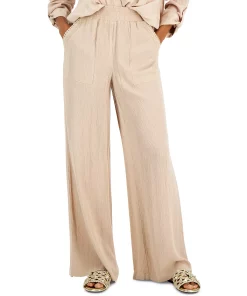 INC International Concepts Women's Pull-On Patch Pocket Wide-Leg Pants, Created For Macy's 5 INC International Concepts Women's Pull-On Patch Pocket Wide-Leg Pants, Created For Macy's -CeCe cloth-shop 22360008 fpx