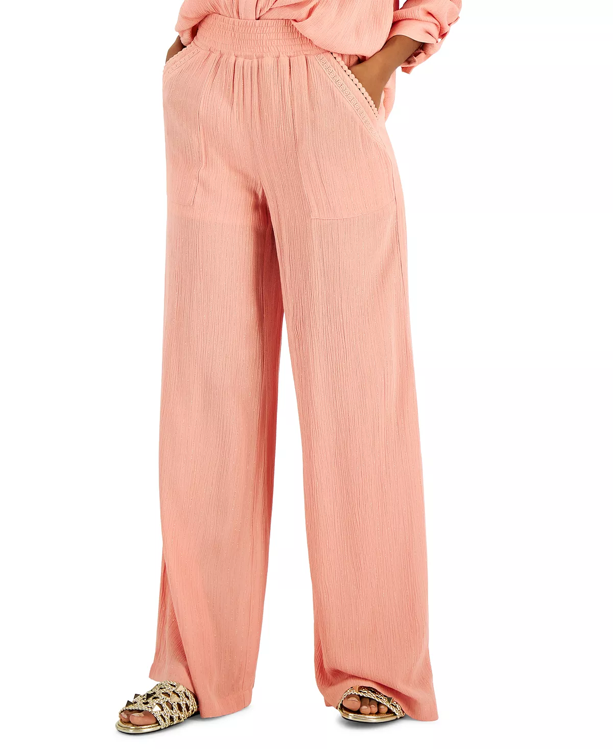 Women's Pull-On Patch Pocket Wide-Leg Pants, Created For Macy's INC International Concepts Women's Pull-On Patch Pocket Wide-Leg Pants, Created For Macy's -CeCe cloth-shop