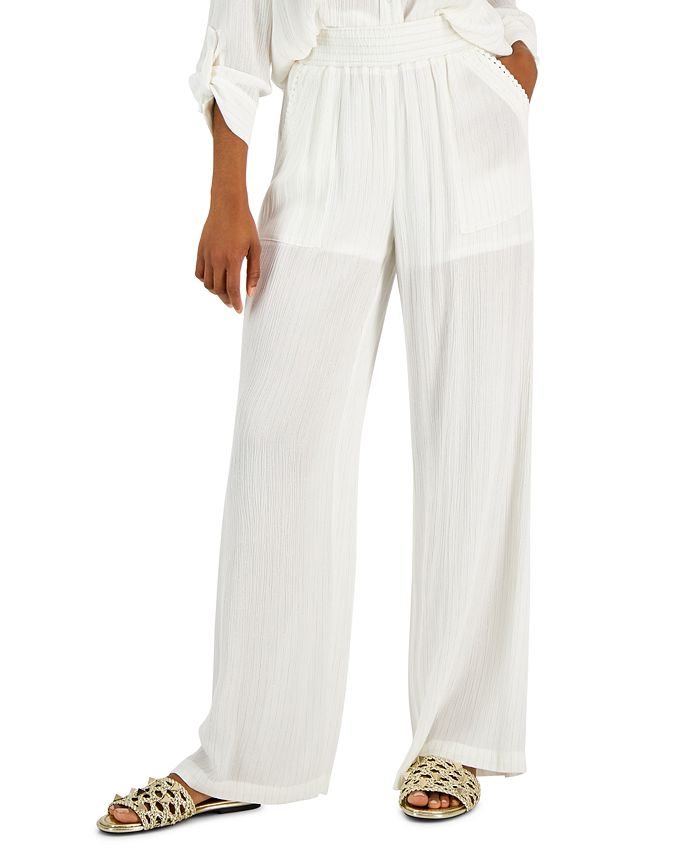 Women's Pull-On Patch Pocket Wide-Leg Pants, Created For Macy's INC International Concepts Women's Pull-On Patch Pocket Wide-Leg Pants, Created For Macy's -CeCe cloth-shop