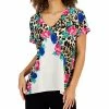 JM Collection Women's Arching Garden Short-Sleeve Tunic, Created For Macy's