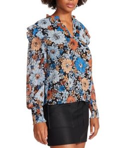 Steve Madden Floral Me Not Top -CeCe cloth-shop 22368614 fpx