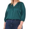 Vince Camuto Plus Size Jacquard Patterned Blouse