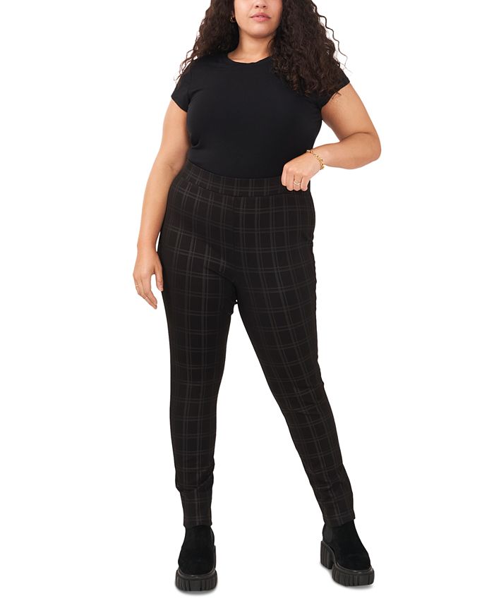 Plus Size Plaid Leggings Vince Camuto Plus Size Plaid Leggings -CeCe cloth-shop