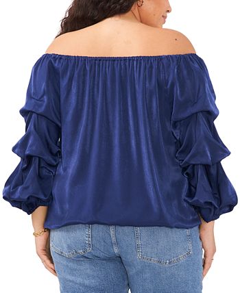 Plus Size Bubble-Sleeve Off-The-Shoulder Top Vince Camuto Plus Size Bubble-Sleeve Off-The-Shoulder Top -CeCe cloth-shop