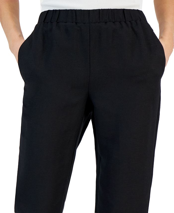 Alfani Women's Linen Blend Pull-On Pants, Created For Macy's 4 Alfani Women's Linen Blend Pull-On Pants, Created For Macy's - Image 4