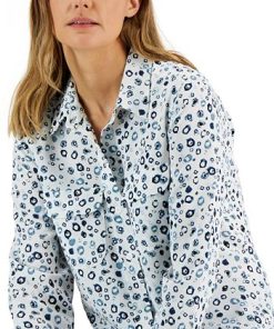 Alfani Women's Button-Front Shirt, Created For Macy's 6 Alfani Women's Button-Front Shirt, Created For Macy's -CeCe cloth-shop 22376244 fpx