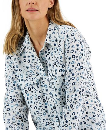 Alfani Women's Button-Front Shirt, Created For Macy's 3 Alfani Women's Button-Front Shirt, Created For Macy's - Image 3