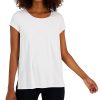 Alfani Women's Satin-Trim Scoop-Neck Top, Created For Macy's