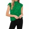 CeCe Ruffled Flutter Sleeve Blouse Top
