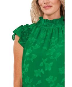 CeCe Ruffled Flutter Sleeve Blouse Top -CeCe cloth-shop 22417554 fpx