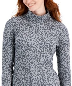 Style & Co Women's Leopard Turtleneck Sweater, Created For Macy's -CeCe cloth-shop 22419180 fpx