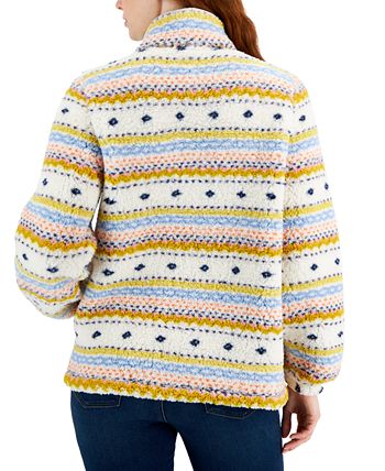 Women's Quarter-Zip Fleece Sweater, Created For Macy's Style & Co Women's Quarter-Zip Fleece Sweater, Created For Macy's -CeCe cloth-shop