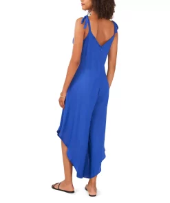 Vince Camuto Women's Sleeveless Tie Shoulder Challis Jumpsuit -CeCe cloth-shop 22432471 fpx
