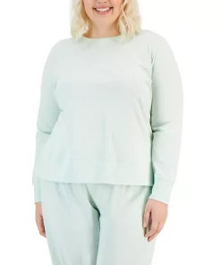 ID Ideology Plus Size Retro Recycled Long-Sleeve Top, Created For Macy's -CeCe cloth-shop 22444956 fpx