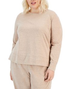 ID Ideology Plus Size Retro Recycled Long-Sleeve Top, Created For Macy's