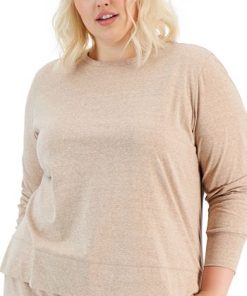 ID Ideology Plus Size Retro Recycled Long-Sleeve Top, Created For Macy's -CeCe cloth-shop 22444960 fpx