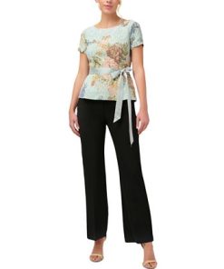 Adrianna Papell Women's Textured Floral-Print Top -CeCe cloth-shop 22445850 fpx