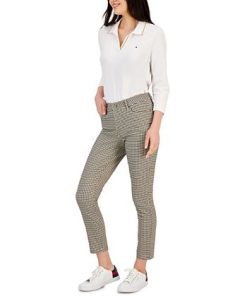 Tommy Hilfiger Women's Tribeca Skinny-Ankle Check Pants 2 Tommy Hilfiger Women's Tribeca Skinny-Ankle Check Pants -CeCe cloth-shop 22467663 fpx