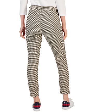 Women's Tribeca Skinny-Ankle Check Pants Tommy Hilfiger Women's Tribeca Skinny-Ankle Check Pants -CeCe cloth-shop