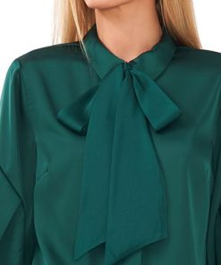 CeCe Women's Long Sleeve Button-Up Bow Blouse -CeCe cloth-shop 22468309 fpx