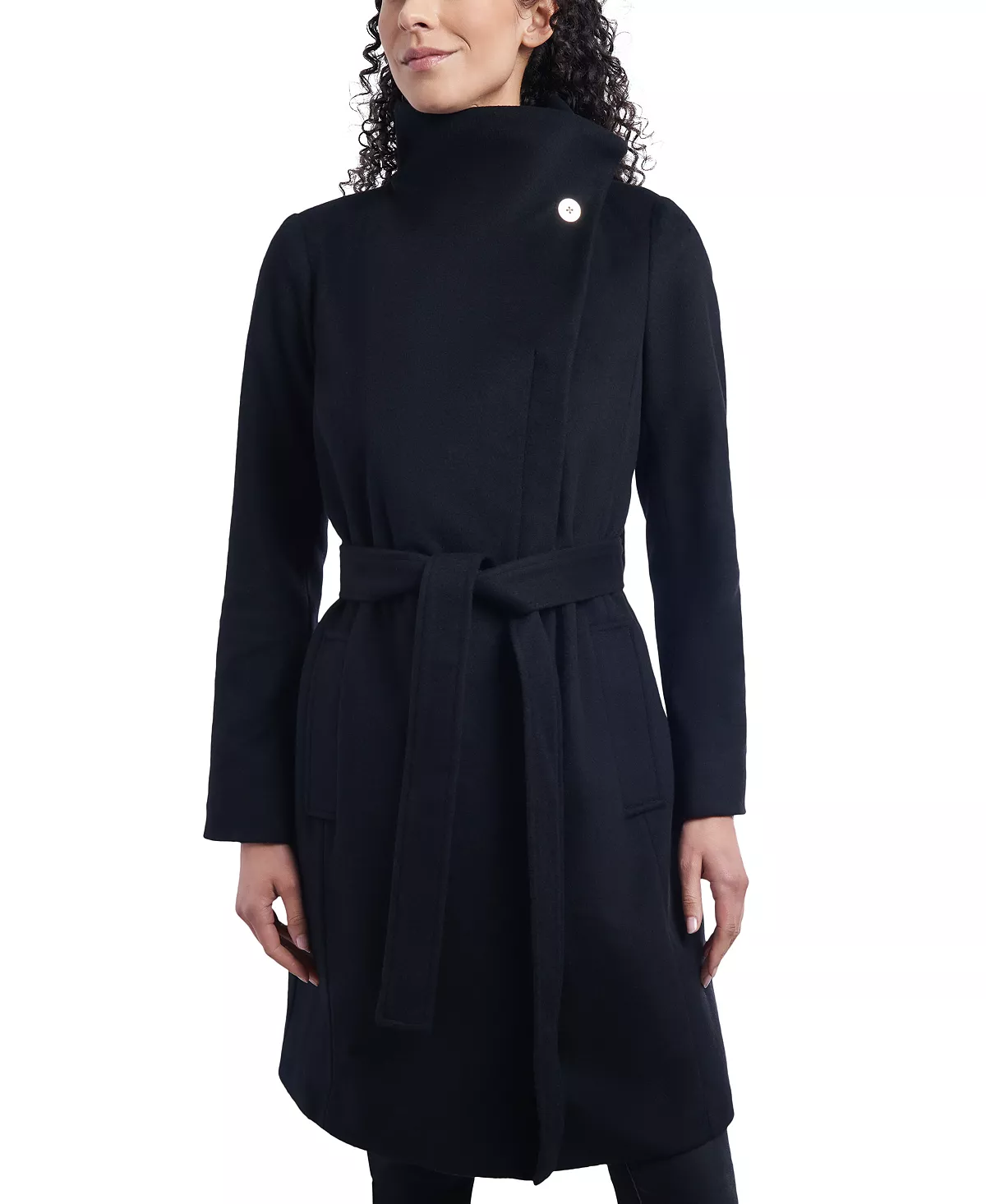 Michael Kors Women's Asymmetric Belted Wrap Coat, Created For Macy's 5 Michael Kors Women's Asymmetric Belted Wrap Coat, Created For Macy's - Image 5