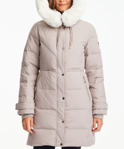 Vince Camuto Women's Faux-Fur-Collar Hooded Puffer Coat -CeCe cloth-shop 22476044 fpx
