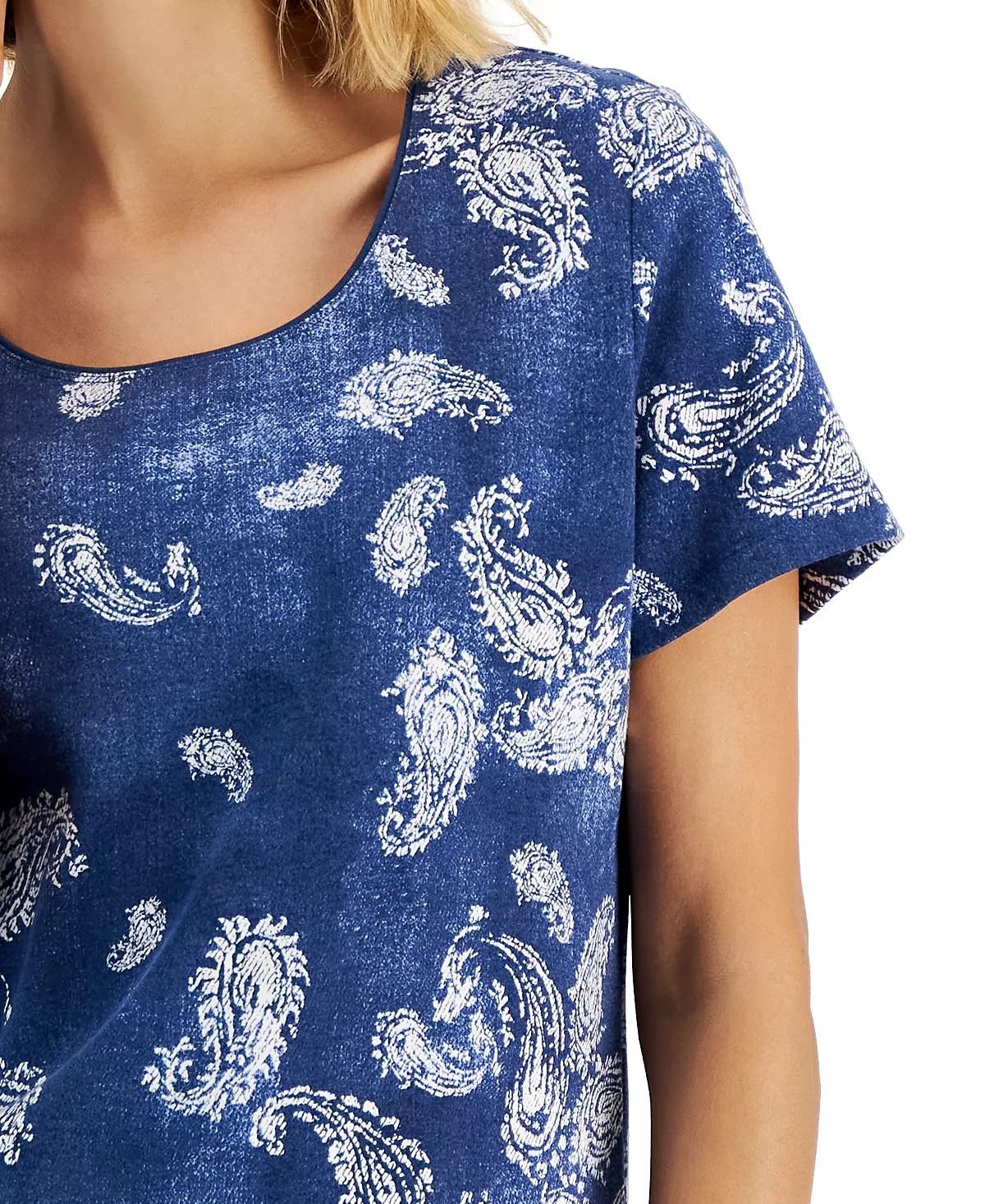 Karen Scott Women's Paisley-Print Relaxed Scoop-Neck Top, Created For Macy's 5 Karen Scott Women's Paisley-Print Relaxed Scoop-Neck Top, Created For Macy's - Image 5