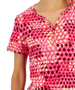 Karen Scott Women's Mod Dots Printed Knit Henley Top, Created For Macy's 2 Karen Scott Women's Mod Dots Printed Knit Henley Top, Created For Macy's -CeCe cloth-shop 22514480 fpx