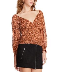 Steve Madden Women's Shannon Smocked Top 2 Steve Madden Women's Shannon Smocked Top -CeCe cloth-shop 22523866 fpx