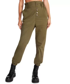 Steve Madden Women's Melanie High-Rise Button-Fly Pants 4 Steve Madden Women's Melanie High-Rise Button-Fly Pants -CeCe cloth-shop 22523916 fpx