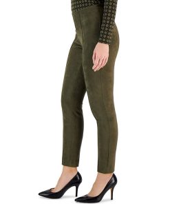 Anne Klein Hollywood Faux Suede Front-Seam Pants -CeCe cloth-shop 22526020 fpx