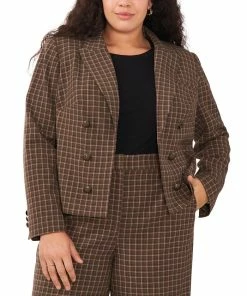 Vince Camuto Plus Size Double Breasted Notch Collar Blazer