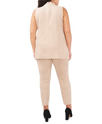 Plus Size Sleeveless Faux-Suede Top Vince Camuto Plus Size Sleeveless Faux-Suede Top -CeCe cloth-shop