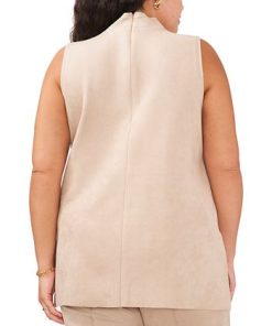 Vince Camuto Plus Size Sleeveless Faux-Suede Top 2 Vince Camuto Plus Size Sleeveless Faux-Suede Top -CeCe cloth-shop 22527415 fpx