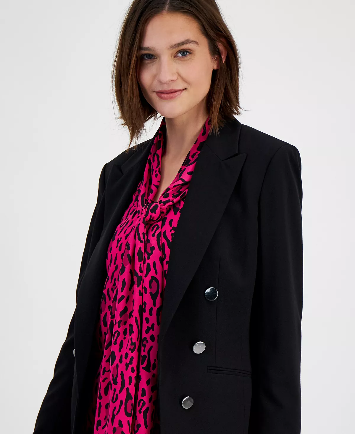 Women's Bi-Stretch Faux-Double-Breasted Jacket, Created For Macy's Bar III Women's Bi-Stretch Faux-Double-Breasted Jacket, Created For Macy's -CeCe cloth-shop