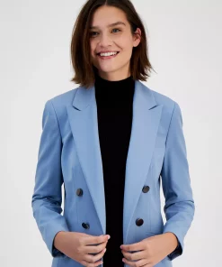 Bar III Women's Bi-Stretch Faux-Double-Breasted Jacket, Created For Macy's 3 Bar III Women's Bi-Stretch Faux-Double-Breasted Jacket, Created For Macy's -CeCe cloth-shop 22542387 fpx