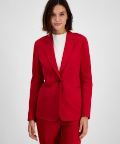 Bar III Women's Compression Single-Button Blazer, Created For Macy's