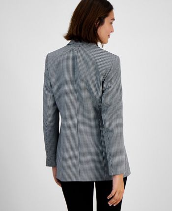 Bar III Women's Houndstooth Faux-Double-Breasted Jacket, Created For Macy's 2 Bar III Women's Houndstooth Faux-Double-Breasted Jacket, Created For Macy's - Image 2