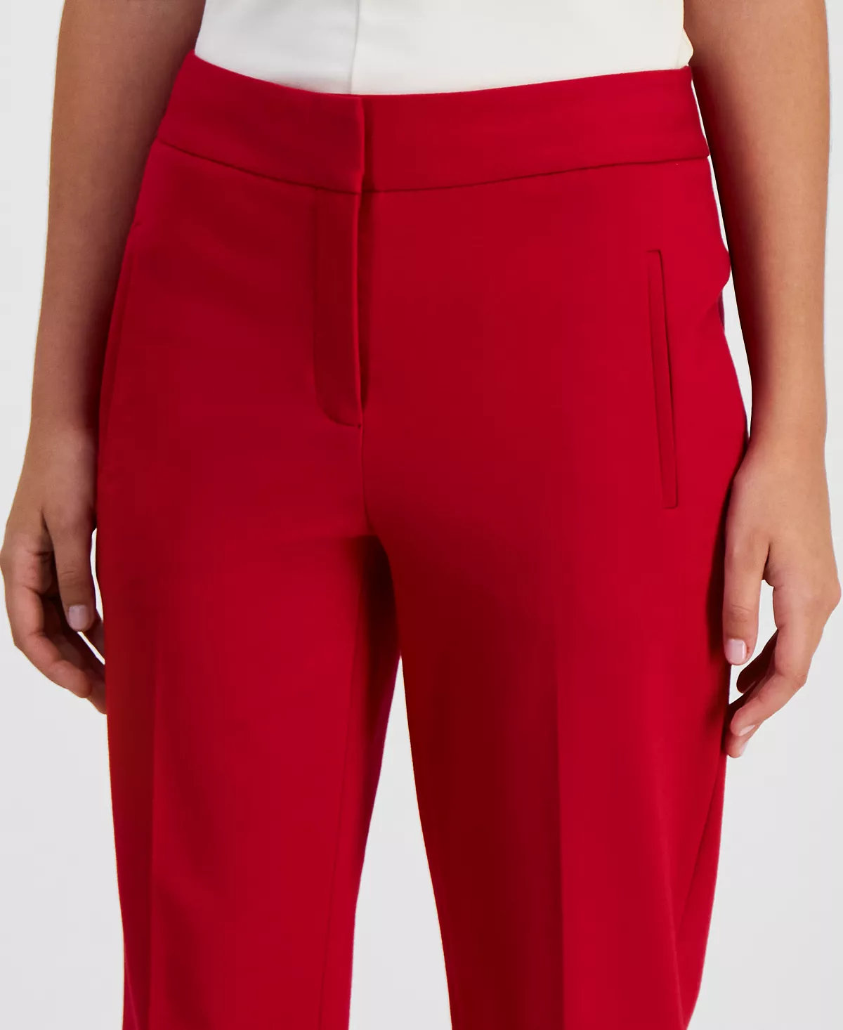 Bar III Women's Straight-Leg Mid-Rise Ankle Pants, Created For Macy's - Image 4