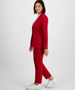 Bar III Women's Straight-Leg Mid-Rise Ankle Pants, Created For Macy's 7 Bar III Women's Straight-Leg Mid-Rise Ankle Pants, Created For Macy's -CeCe cloth-shop 22542455 fpx