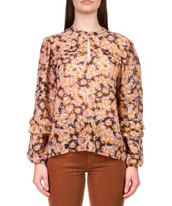 Sanctuary Women's Floral-Print Pintuck Blouse
