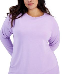 ID Ideology Plus Size Crossover-Hem Sweatshirt, Created For Macy's -CeCe cloth-shop 22556345 fpx