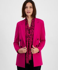 Bar III Women's Compression Boyfriend Long-Sleeve Blazer