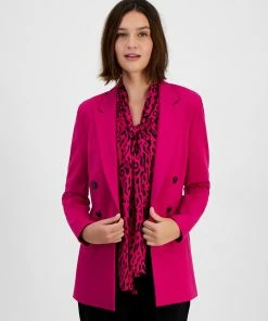 Bar III Women's Compression Boyfriend Long-Sleeve Blazer