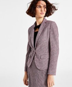 Bar III Women's Single-Button Long Sleeve Blazer, Created For Macy's -CeCe cloth-shop 22562724 fpx