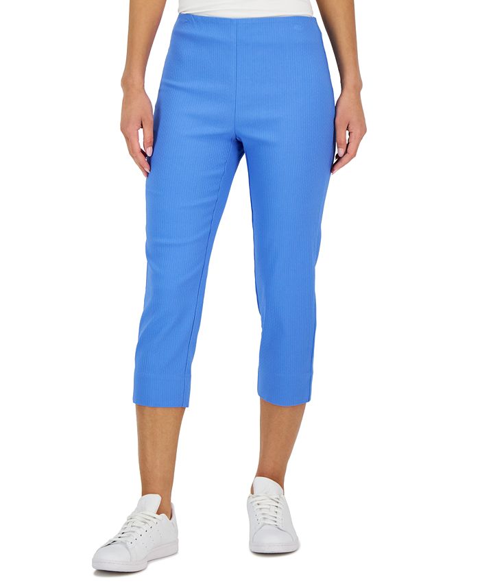 Women's Jacquard Pull-On Capris Pants, Created For Macy's Charter Club Women's Jacquard Pull-On Capris Pants, Created For Macy's -CeCe cloth-shop